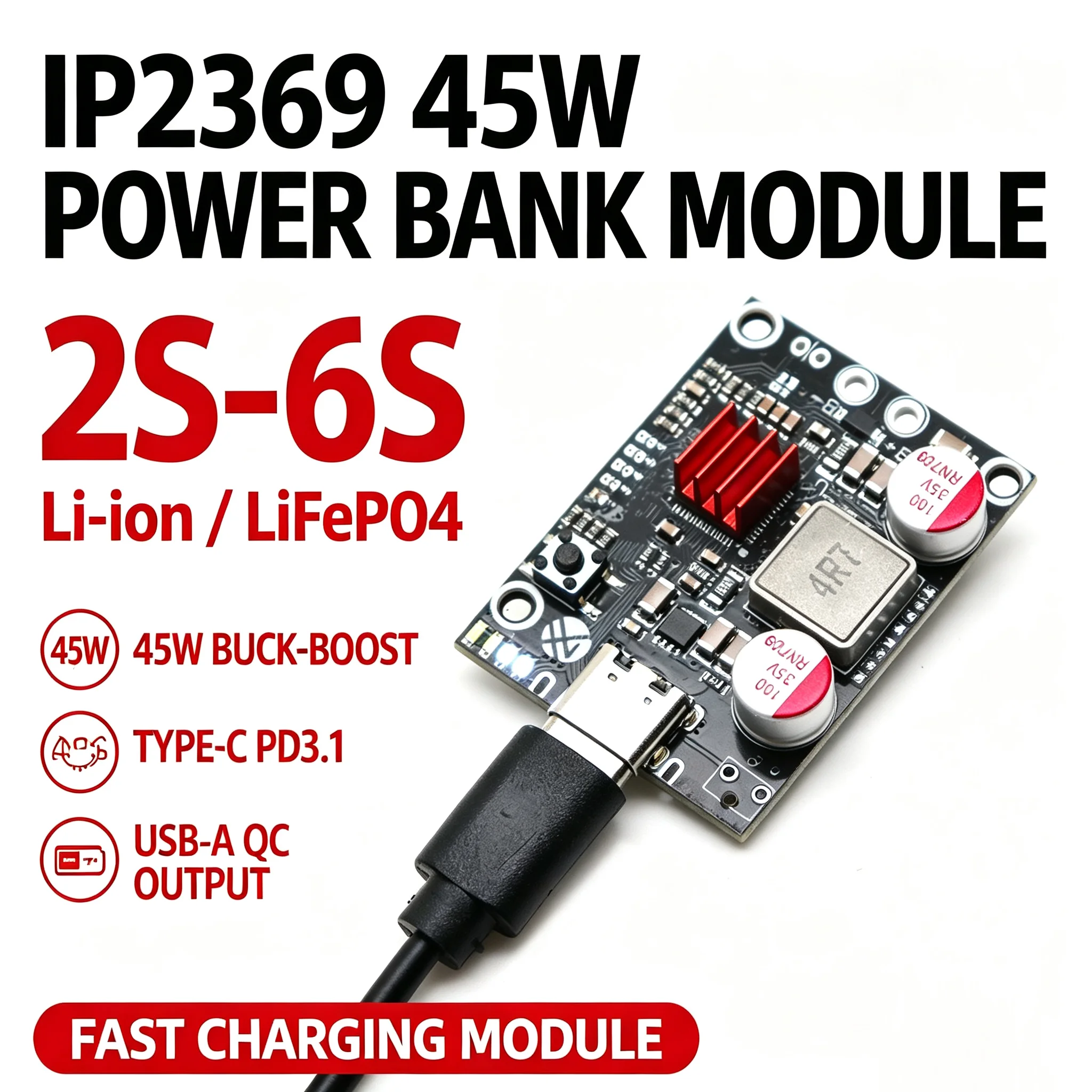 Li Ion Charger Module - 45W 2S To 6S Power Bank