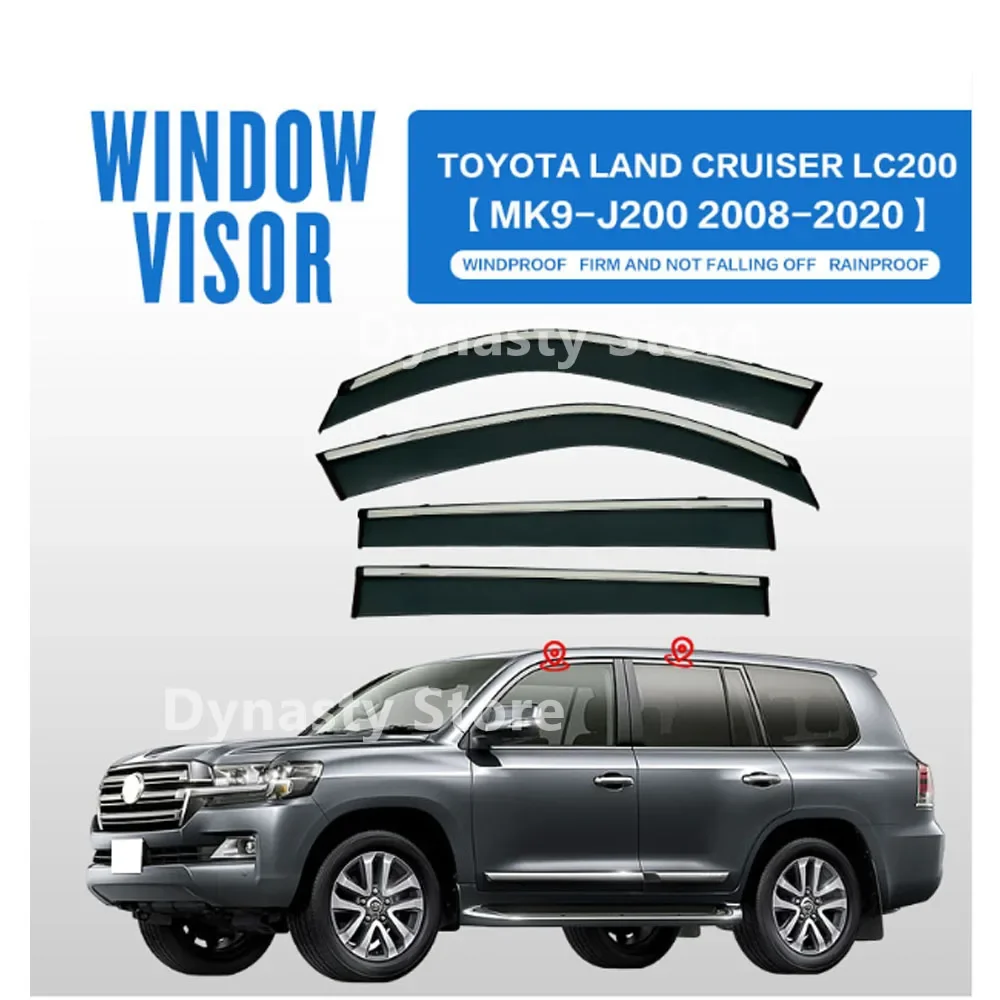 

Car Window Visor Waterproof Protect Sunny Rainy Shelter Auto External Accessory For TOYOTA LAND CRUISER