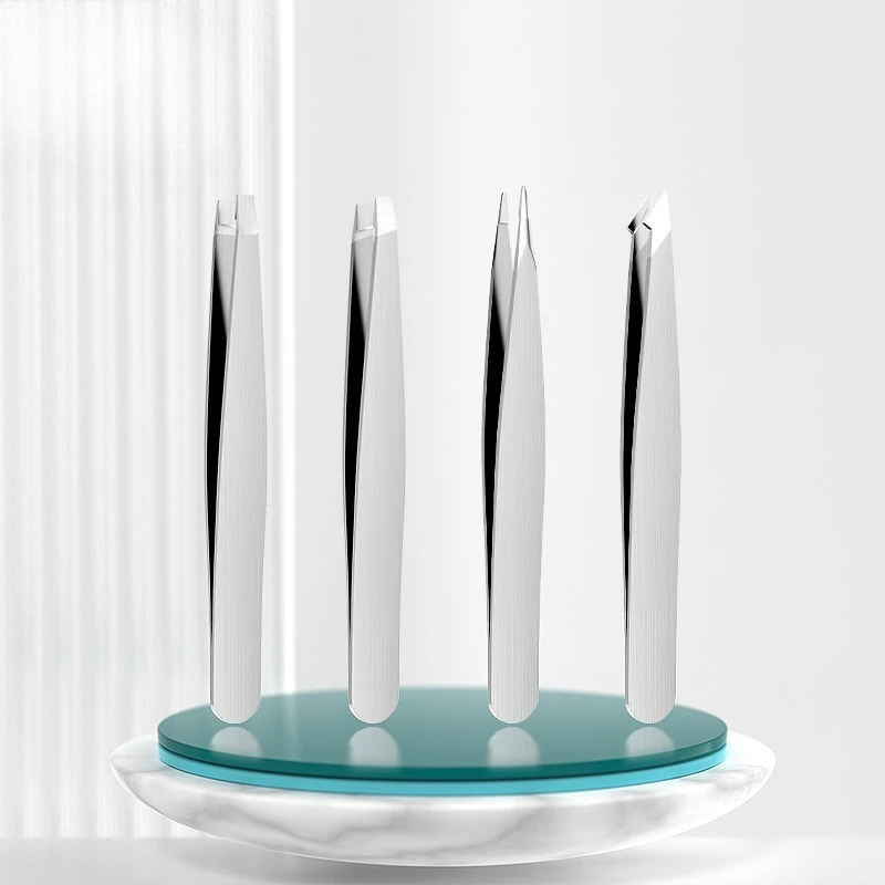 Professional Stainless Steel Eyebrow Tweezers Set