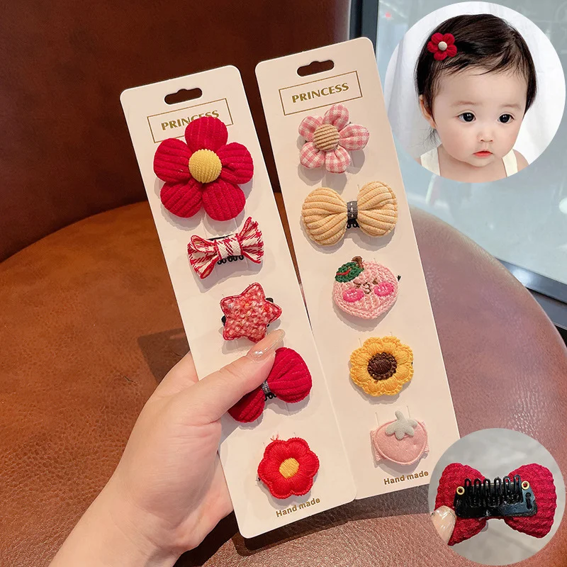 Baby Hair Clip Baby Sweat Hair Clip Doesn\'t Hurt Hair Newborn Children Hair Card Princess Cute Hair Decoration Headwear