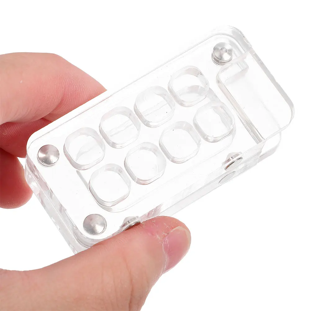 

2Pcs Mini Watercolor Paint Box 8 Grid Compact Portable Palette Travel Outdoor Painting Mixing Tray Artists Supplies