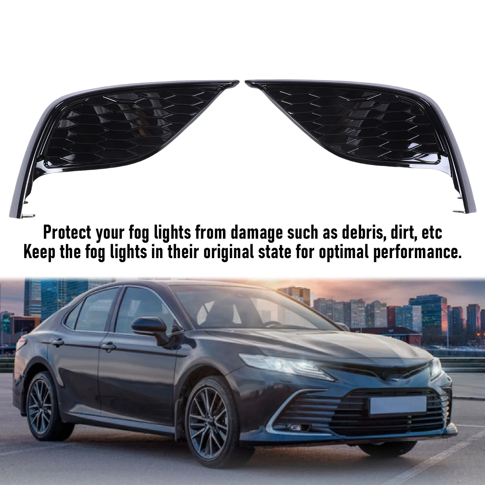 1 Pair Front Bumper Fog Light Cover 81482-06190 Replacement for   XSE SE 2021-2024 Front Bumper Fog Light Cover