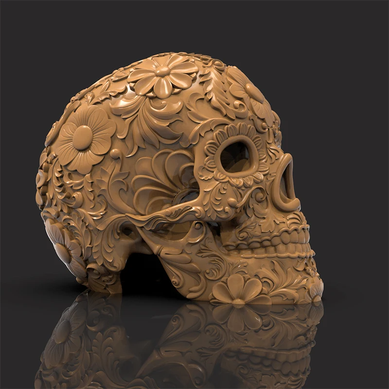 STL 3D نموذج الجمجمة لجهاز التوجيه باستخدام الحاسب الآلي أسباير Artcam 3D طابعة حفارة طحن