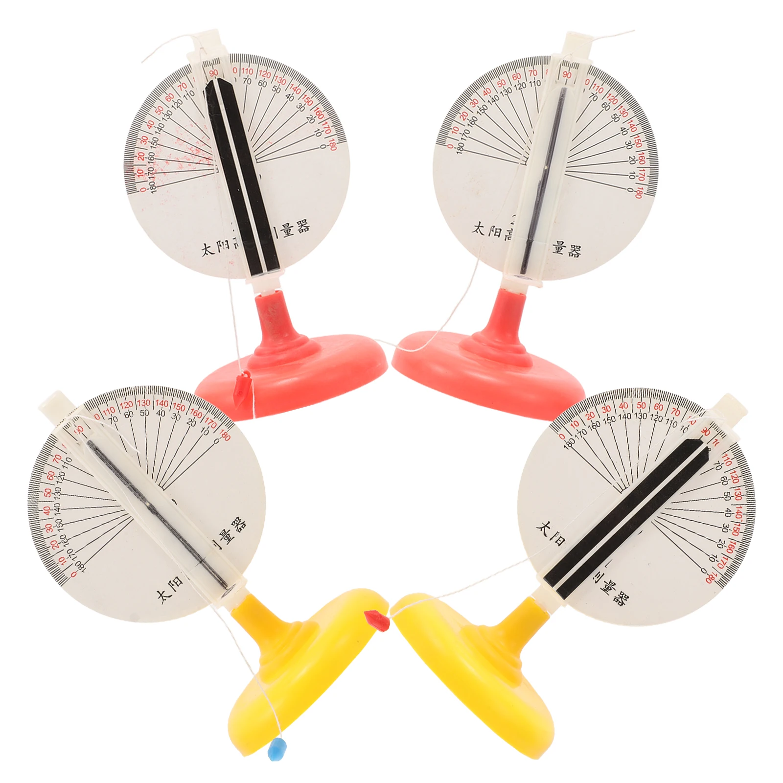 4 Pcs Experimental Measuring Instrument Physics Sun Height Teaching Device Measurer Educational Toy Plastic