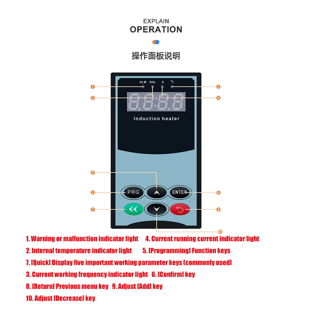 10KW 380V Electromagnetic Heating Controller Digital Three-Phase Half-Bridge Heating Equipment Induction Heater