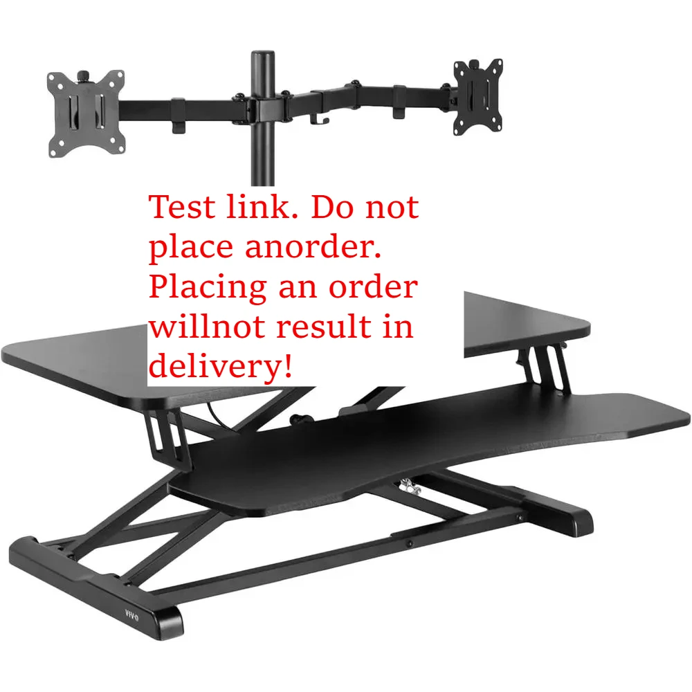 Height Adjustable 32 inch Standing Desk Converter with Dual 13 to 30 inch Monitor Stand, Sit Stand Monitor Mount and Desk Riser,