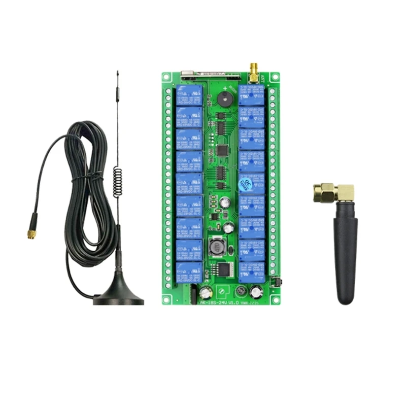 315Mhz 433Mhz 12V-36V 18 canais módulo relé receptor controle remoto sem fio