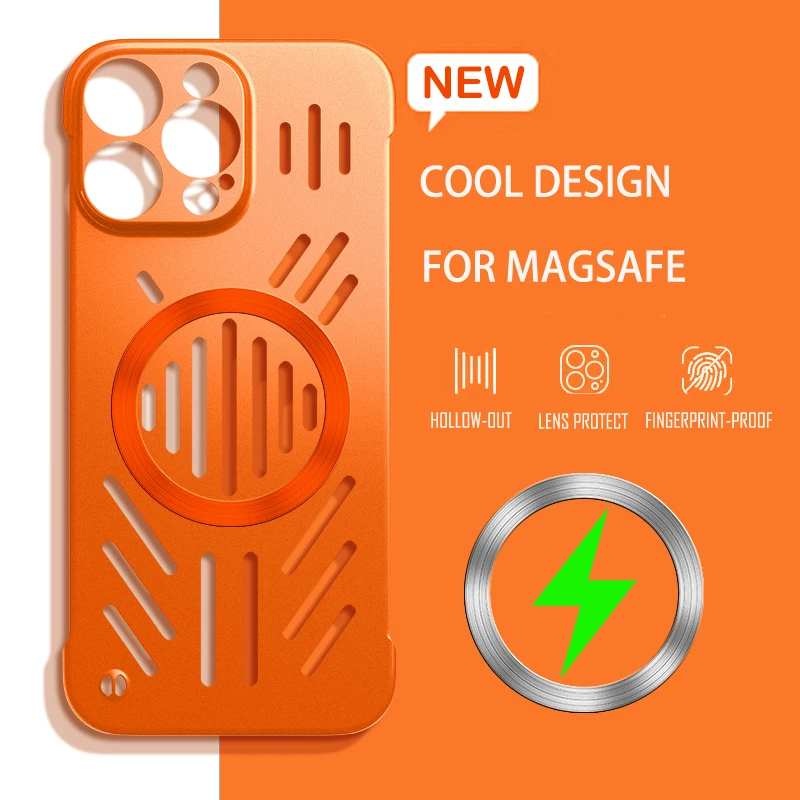 Wärmeableitung Magnetische Telefon Fall Für HONOR 200 100 90 80 70 60 50 Pro Für Magsafe Drahtlose Aufladen Metallic PC Hard Cover