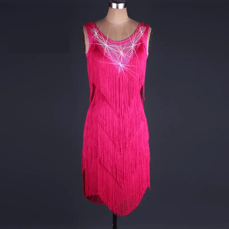 

Tassel Clothes Girl Party Dancewear Cocktail Skirt Customize 2024 Latin Dance Dress Sexy Women Competition Prom Costume Practice