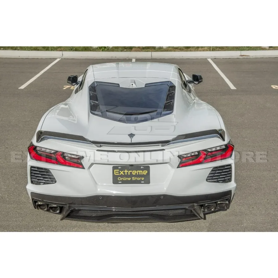 Actualización de rendimiento aerodinámico mejorado para modelos Corvette C8 2020-presente, par adicional de alerón de ala de tapa de maletero trasero estilo Z51