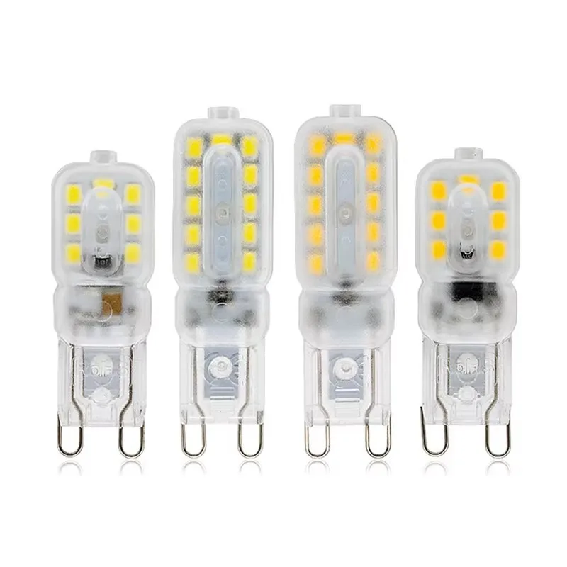 2PCS/Lot G9 LED Bulb, 3W 5W Chandelier Light 110V 220V, 360 Degree Bi-Pin Base Lamp, Warm White