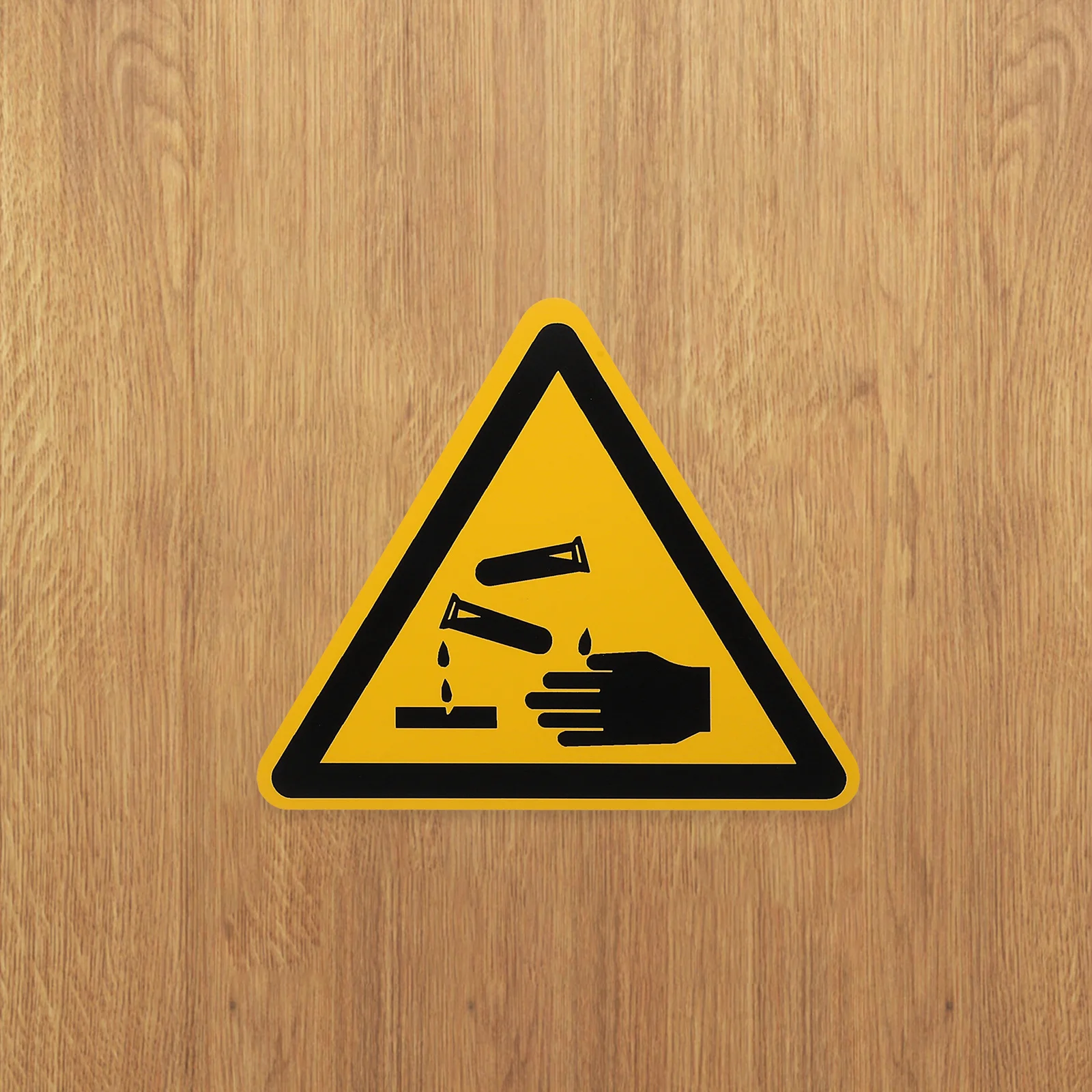 6 قطع من ملصقات التحذير تحذيرية ضد التآكل، ملصقات صناعية متينة من الفينيل لمستودع المصنع