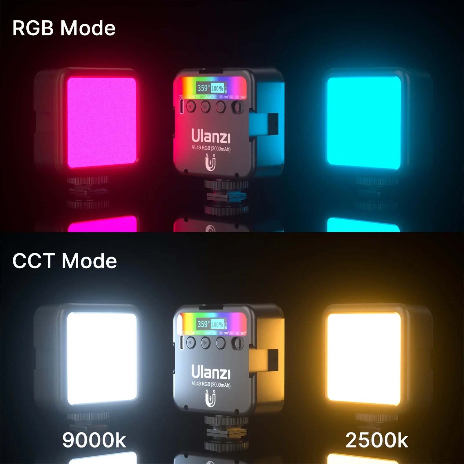 Nieuwe Aankomst Ulanzi Vl49 Rgb Led Licht Draagbare Zak Led Licht Fotografie Vul Licht Met Koude Schoen Mount Amazon Hot