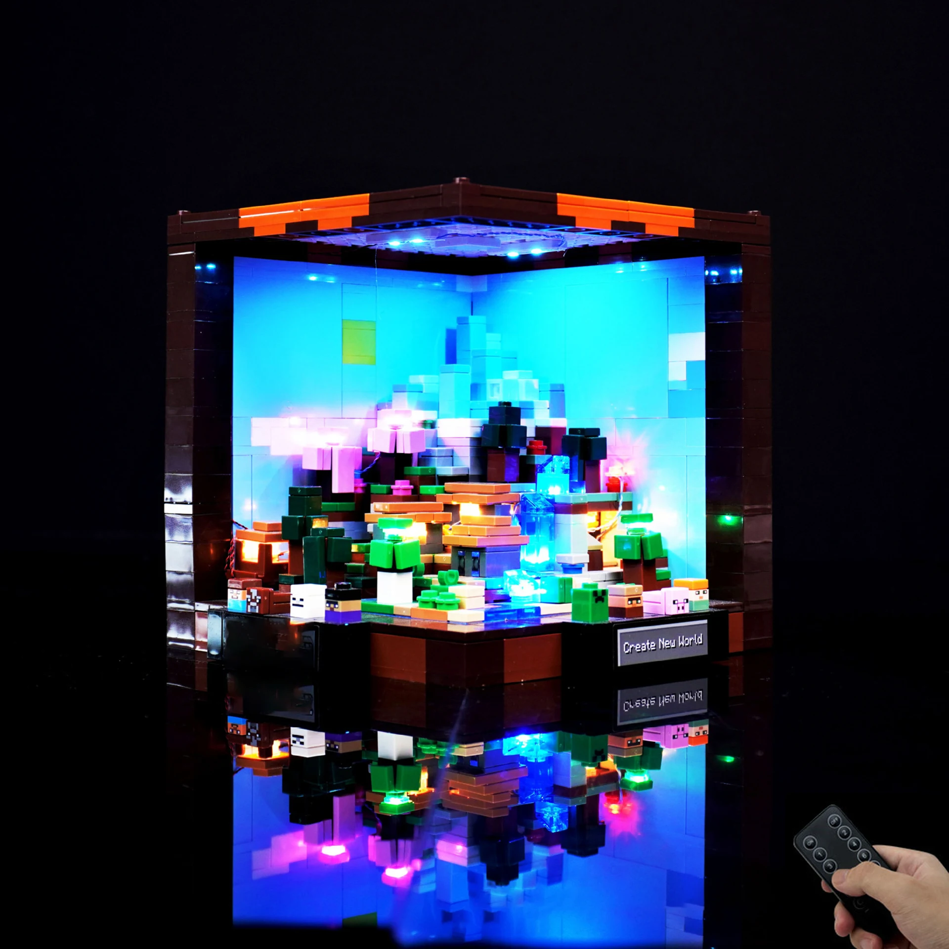

DIY LED Lighting Kit Compatible with 21265 Creative Workbench Block Set Remote Control Lights (No Bricks Included)