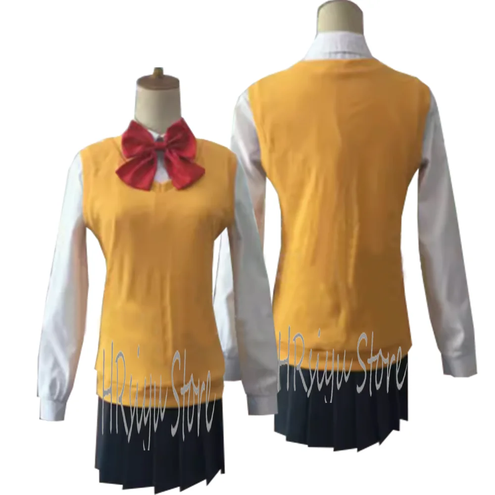 Women's Cosplay Mitsuha Miyamizu Costume School uniform Outfits Halloween Party suit customized