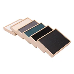 Wholesale Wood 48 Grids Rings Tray Jewelry Showcase Storage Organizer Ring Display Tray 24*18cm