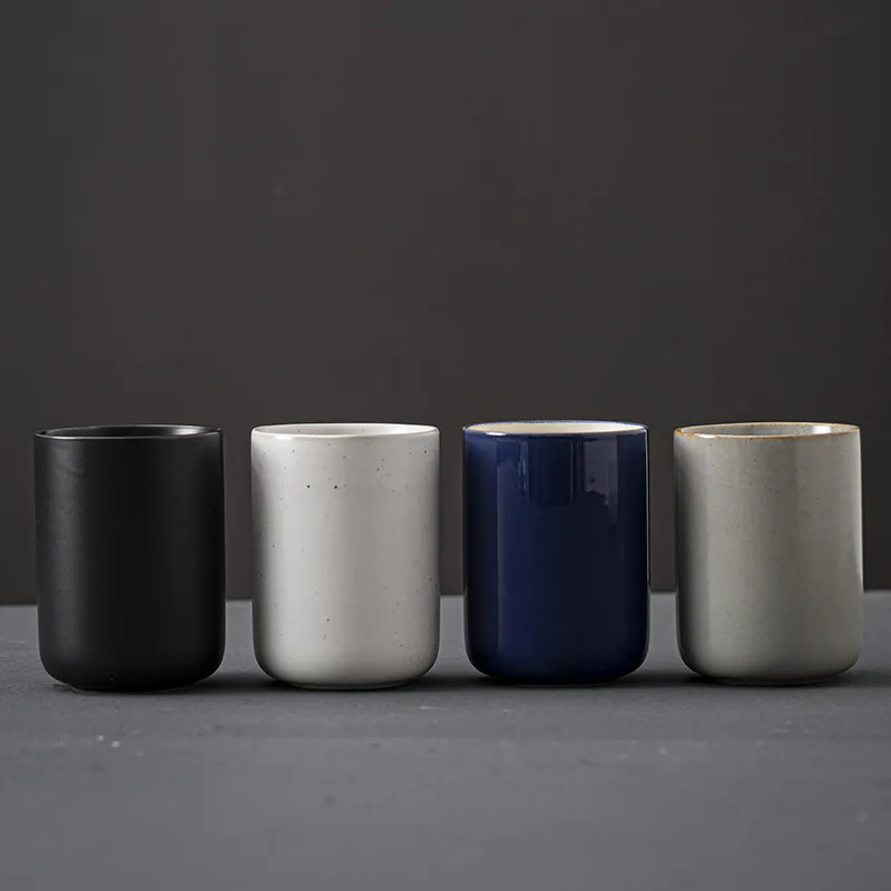 Steinzeug-Keramiktasse, Vintage-Wasser-Teetasse für Hotel, Restaurant, gewerbliche Nutzung, Saftgetränk, rustikales Geschirr, Geschenk