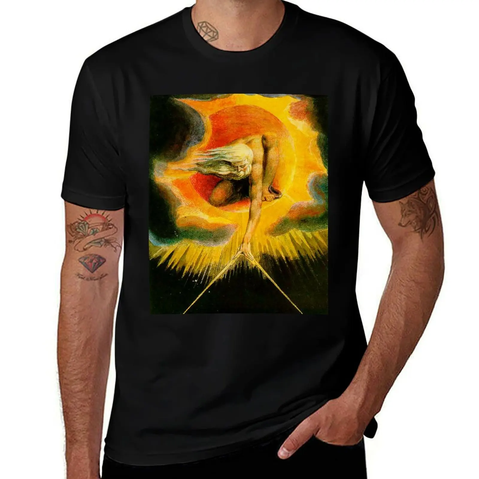

The Ancient of Days by William Blake T-Shirt Minimalist Graphic Tee Shirt