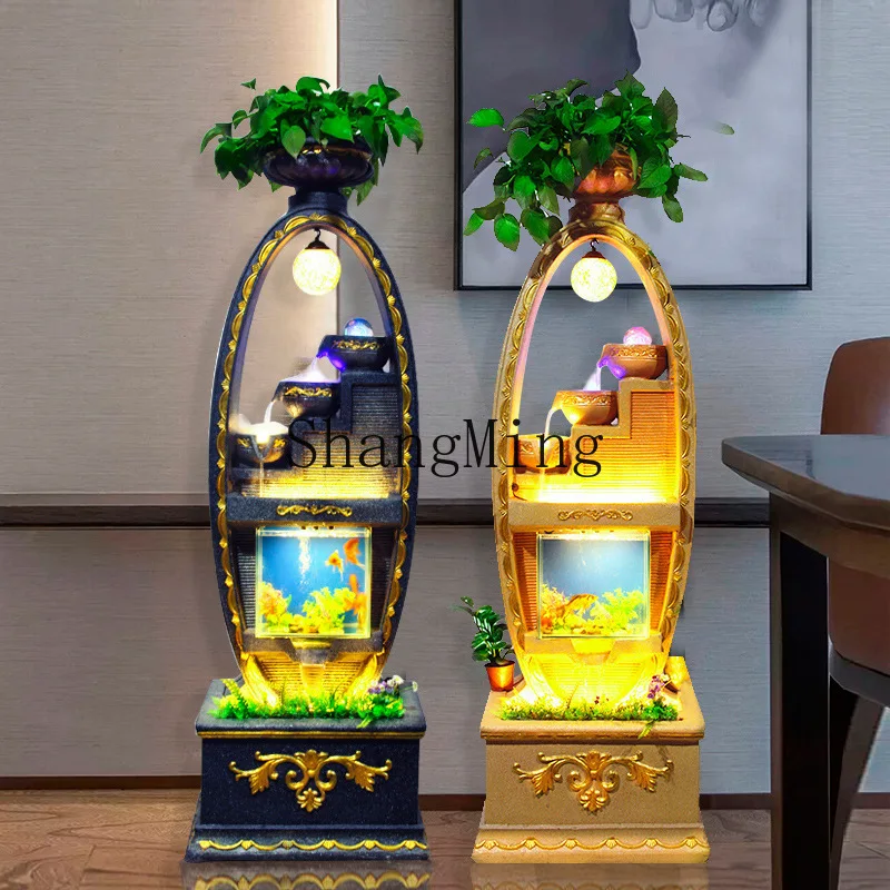 SM Floor-to-ceiling garden Flowing water Household fountain Home decoration Living room Office Feng Shui landscaping
