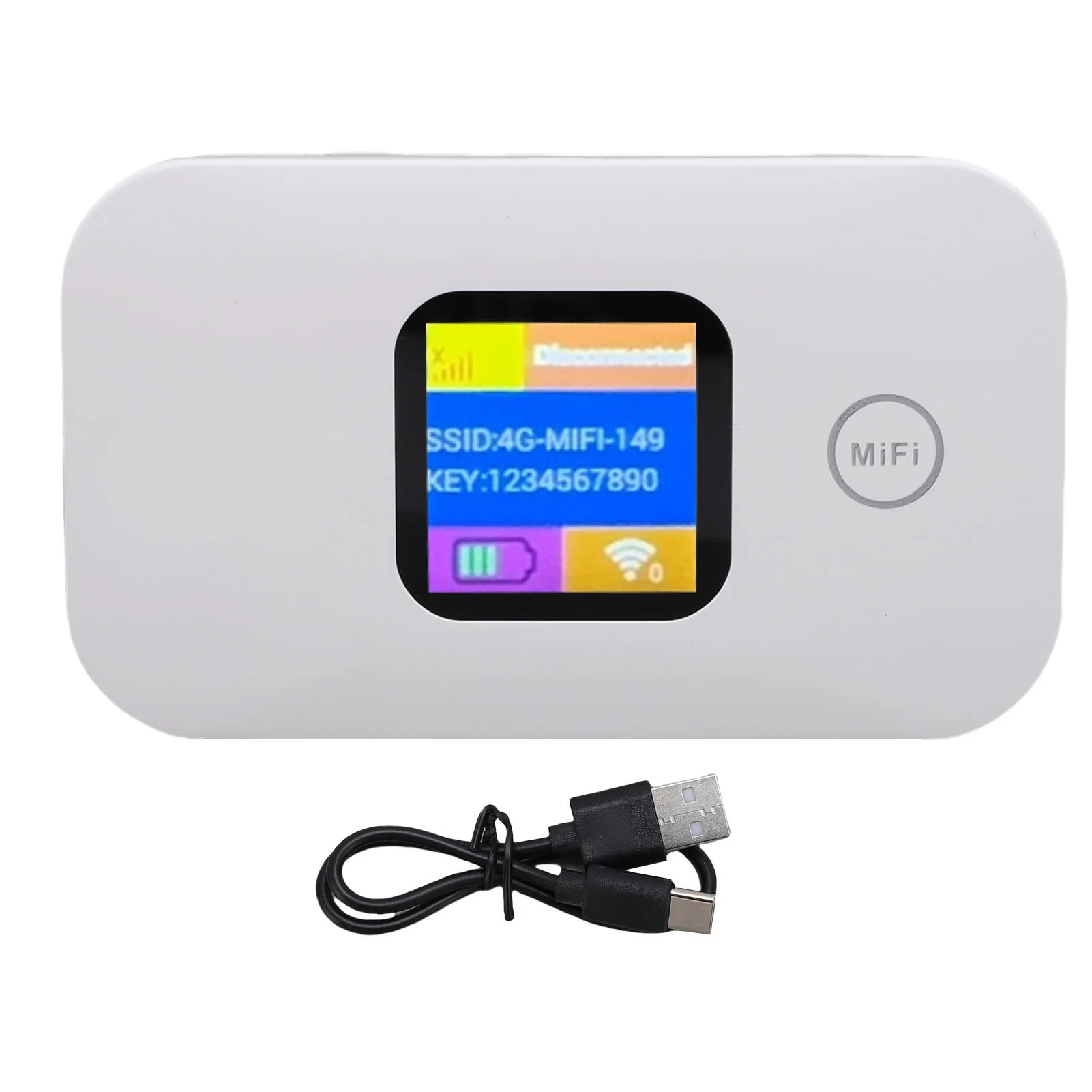 4G Mobile Hotspot Portable LED Display 300Mbps SIM Slot Connect Up to 10 Devices Portable WiFi Hotspot for Travel Camping