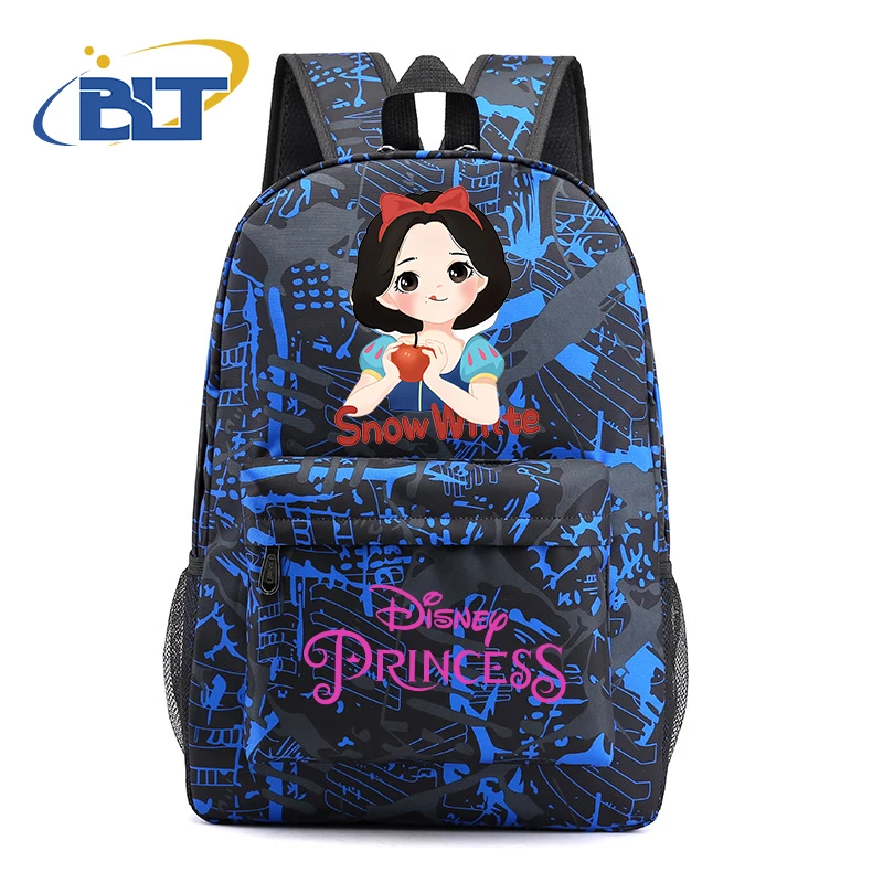 Cartable imprimé princesse Disney pour filles, sac à dos étudiant, cadeau pour enfants