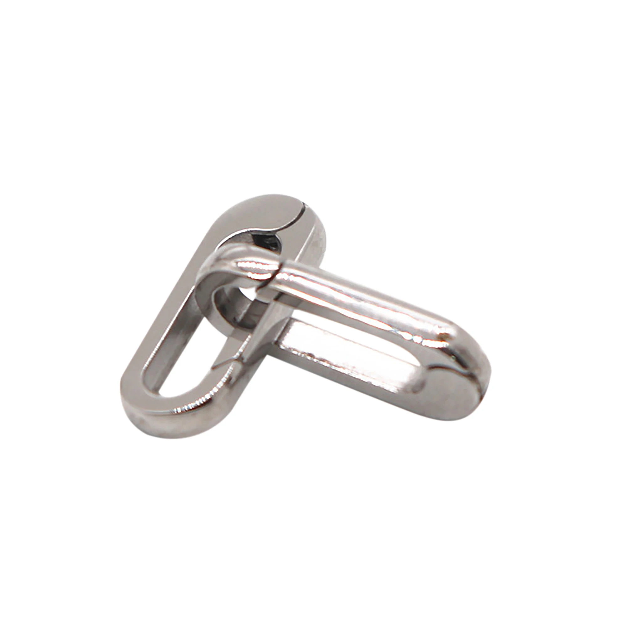 2pcs 10mm 13mm 18mm small mini tiny mirror polished stainless steel Oval snap spring carabiner hook pearl gems clasp