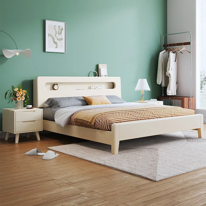 cheap high quality Contemporary Solid Wood Bed with Underbed Storage for Bedroom Furniture wooden bed design catalogue