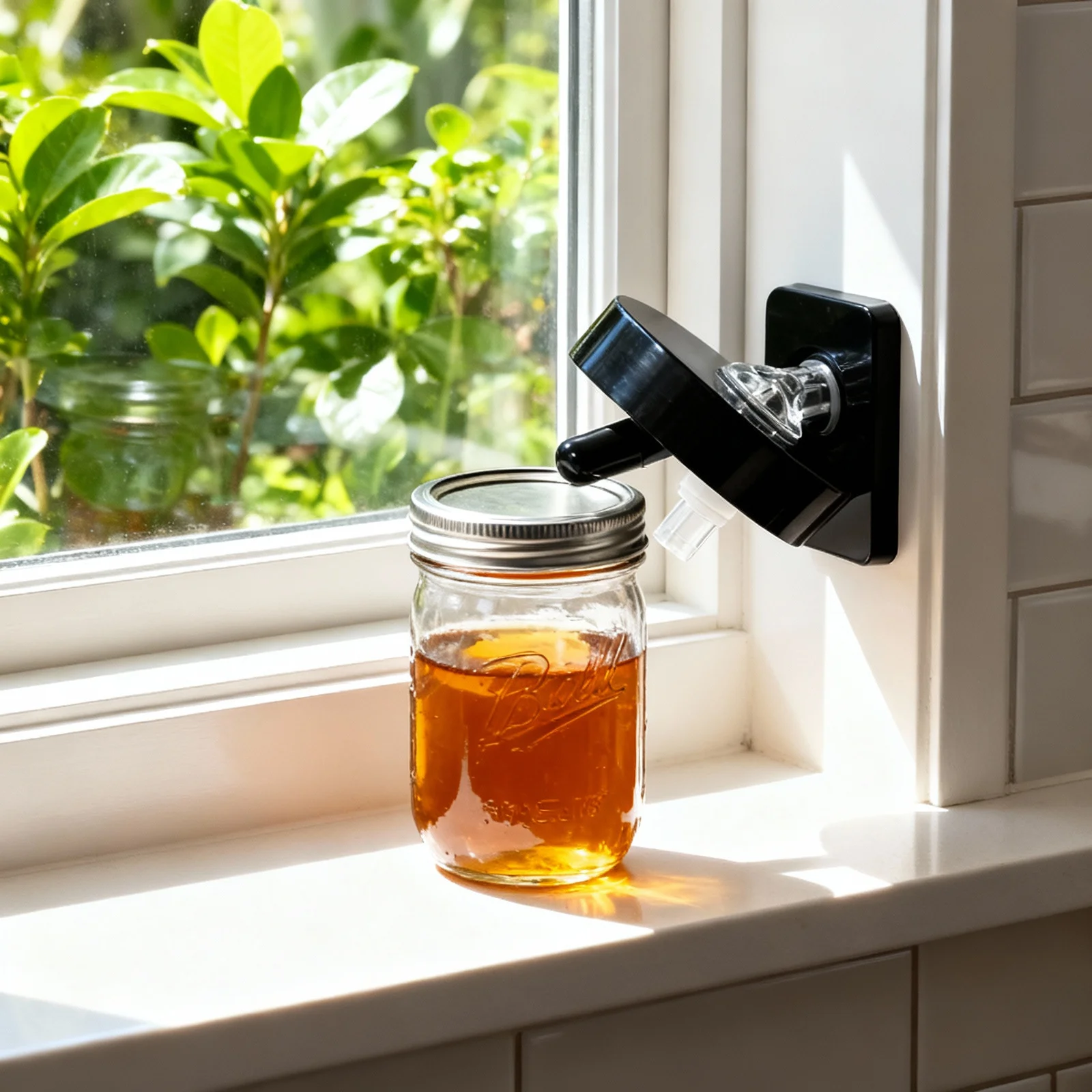 

1pc Mason Jar Lid With Pour Spout Dispenser For Olive Oil Wine Vinegar Leak Proof Glass Jar Pourer Kitchen Storage