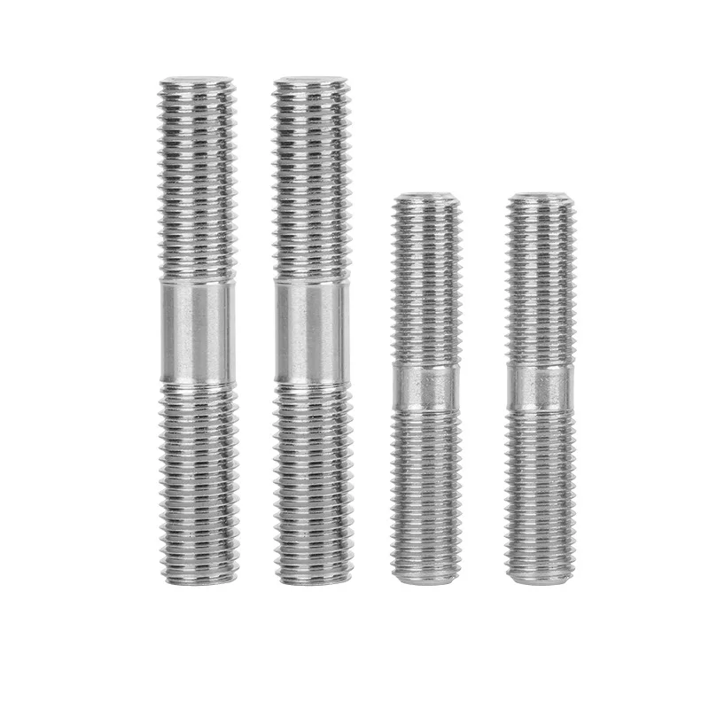 5/10/20/50pcs 304 Stainless Steel Double End Thread Rod Headless Stud Bolts Screw Rod Tooth Stick Dual Head Threaded Bar
