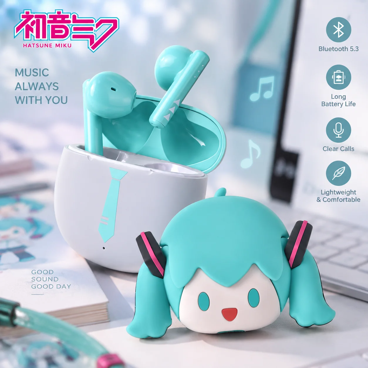bilibiligoods-初音ミク-ワイヤレスイヤホン-popoシリーズ-アニメコラボレーション-コレクタブル-ポータブル-誕生日プレゼント