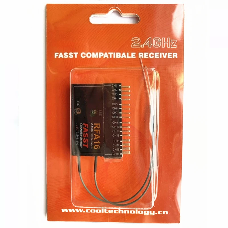 Receptor FASST de 16 canais para Futaba 14SG/16SZ/18SZ |   Receptor de Ar de Alta Voltagem para RC