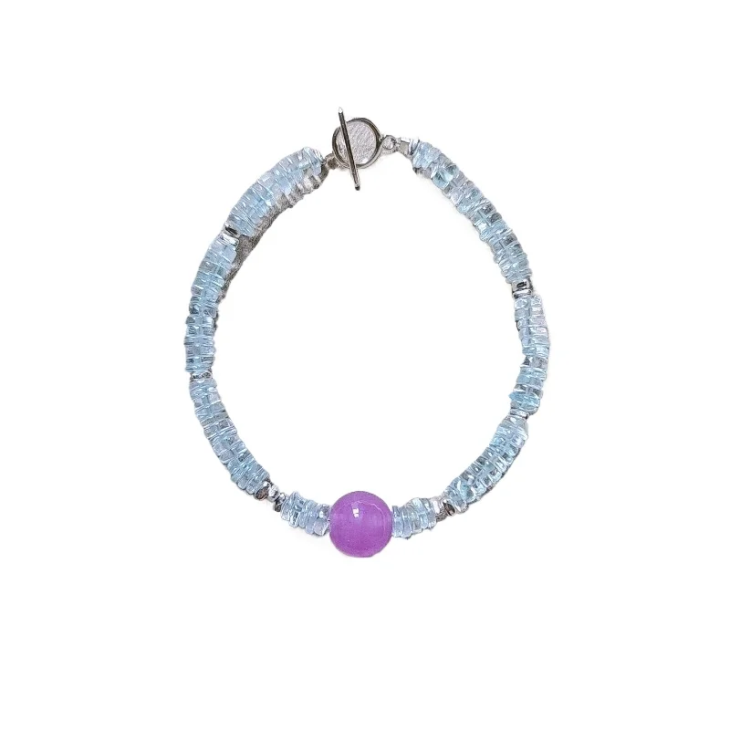 ナチュラル 925 シルバー OT バックル ブレスレット、艶をかけられたブレスレット、日常の多用途でシンプルなスタイル