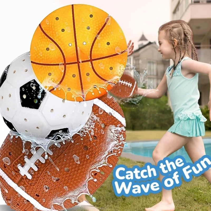 

Childrens Water Sprays Ball With Hole Interactively Water Splashes Ball Beach Kids Toy For Summers Fun Outdoor Play A2UB