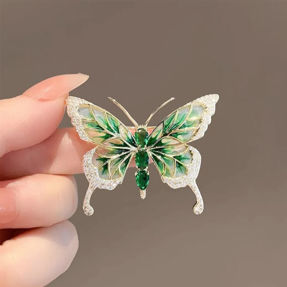 1pc Luxury Butterfly Brooch for Women Girls Korean Fashion Enamel Animal Clothes Pins Wedding Gift Jewelry Accessories 2024 New