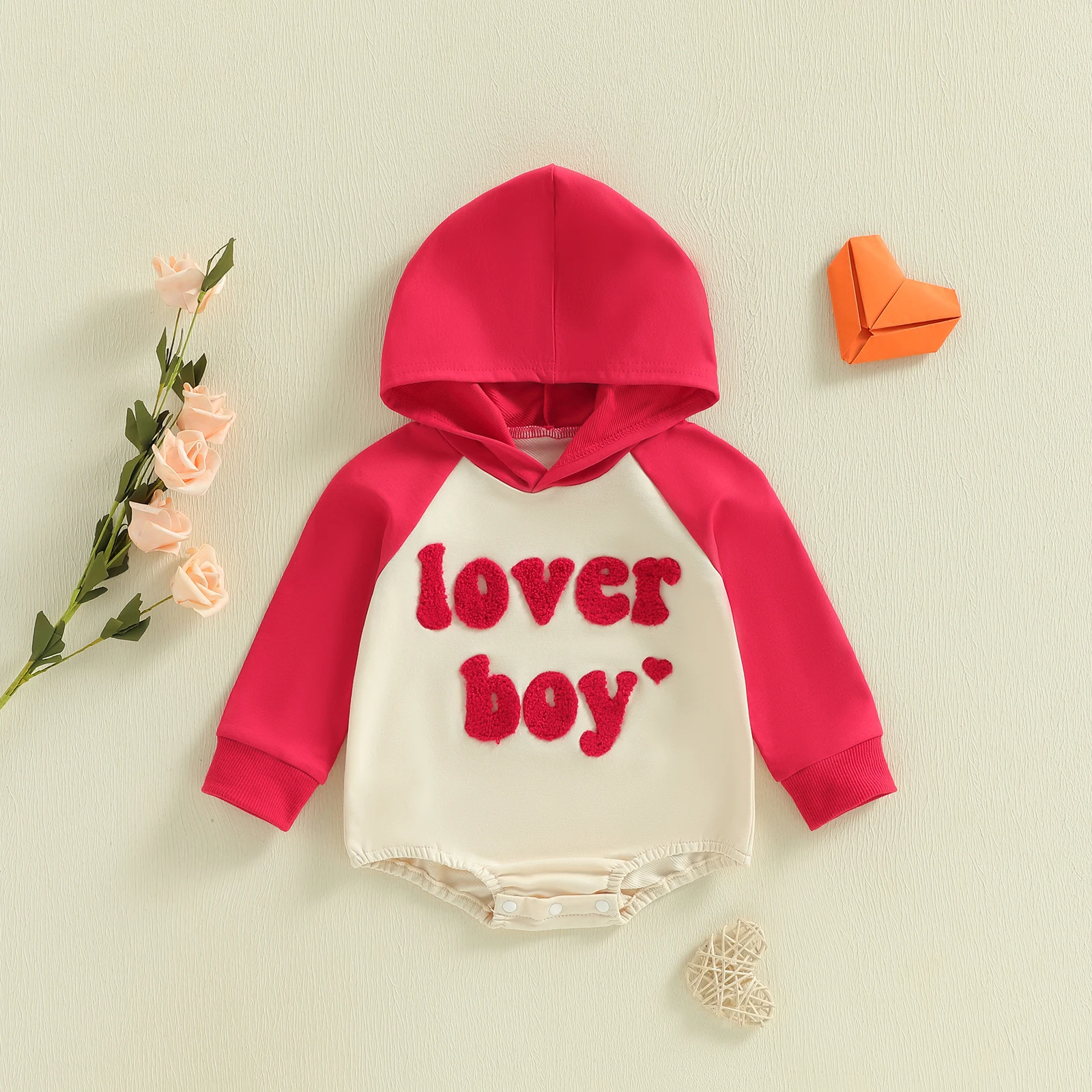 الرضع طفل رضيع السروال القصير طويلة الأكمام مقنعين خطابات التطريز لطيف الربيع بذلة