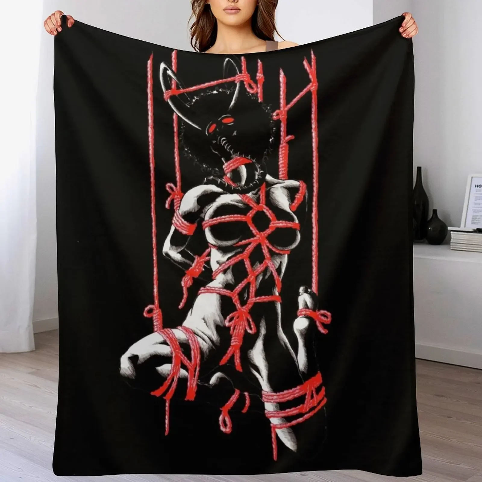 

Suspended in Ecstacy black Throw Blanket Cozy Napping Blanket Gift for Mom Dad