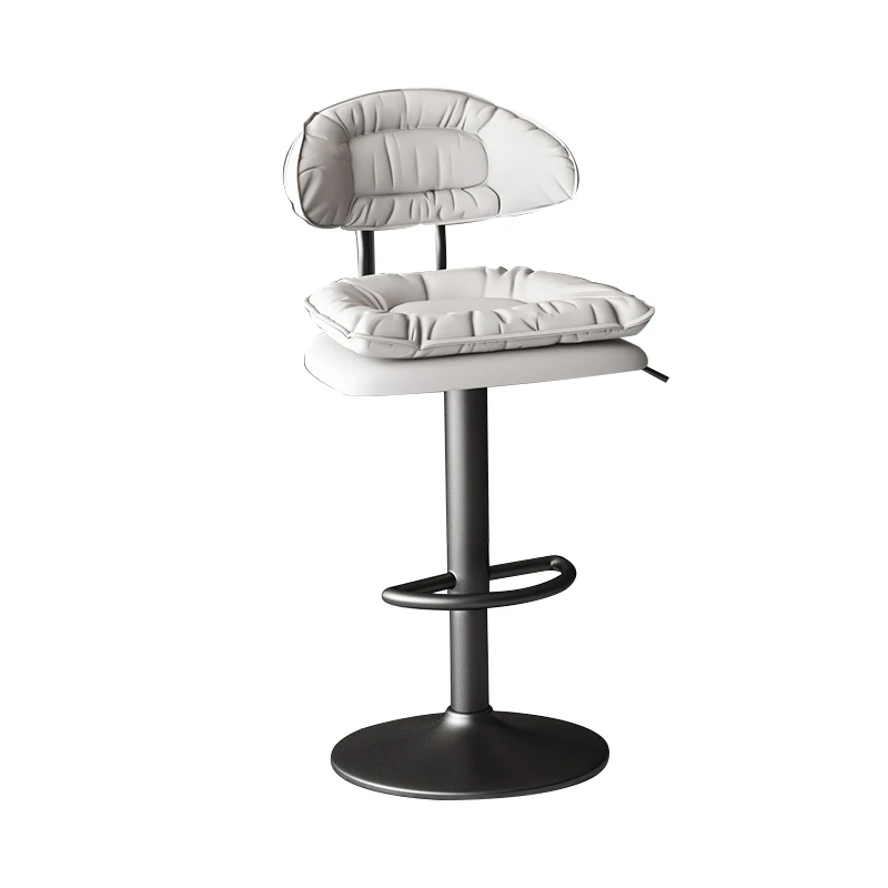 

Modern simple rotating high stool backrest bar chair checkout page lift light luxury bar stool