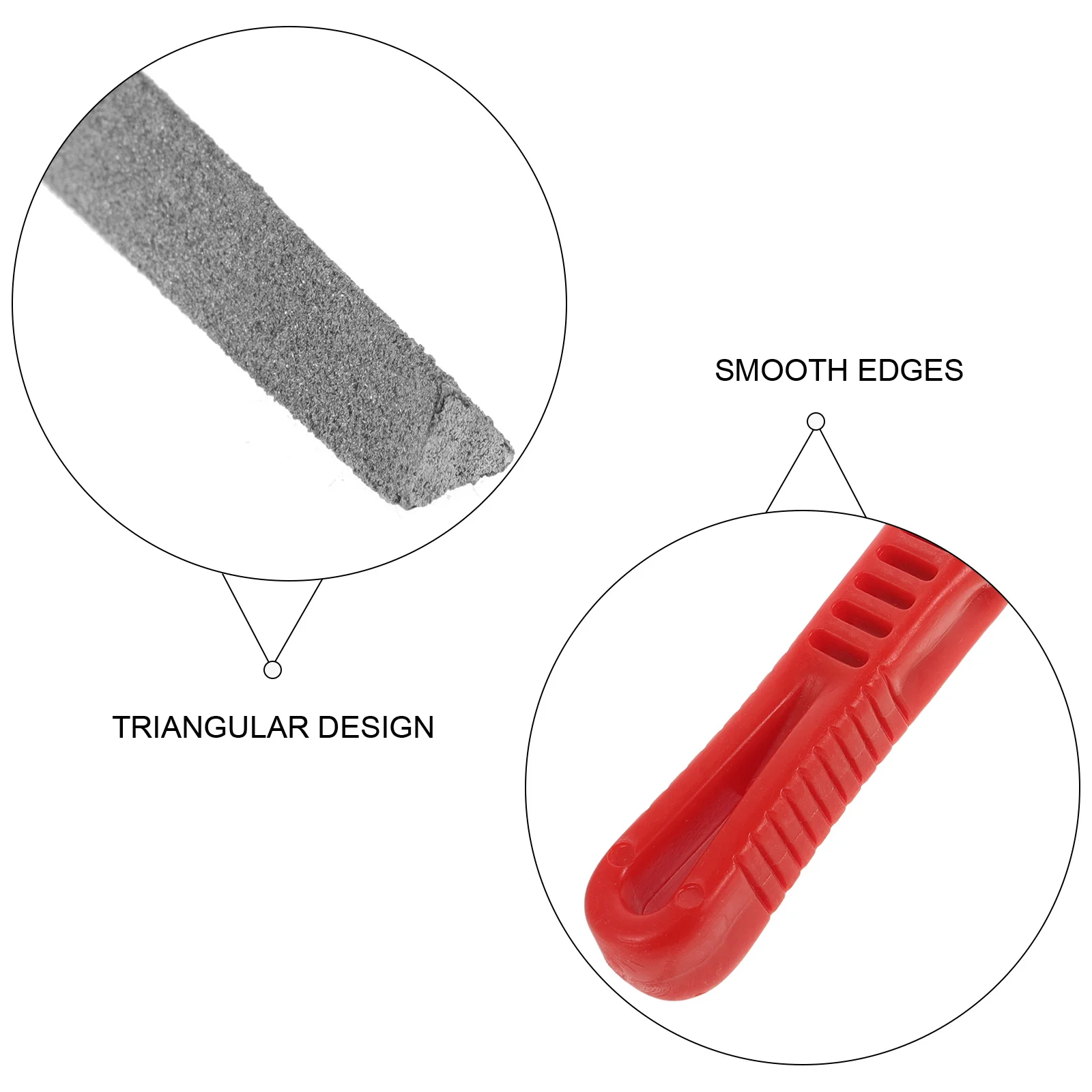 Diamond File Hand Wood Polishing Handle Grip Ergonomic Triangular Flat Tool Corundum for Woodworking