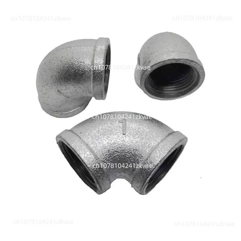 Galvanized 90-Degree Elbow Internal Thread Elbow Cast Iron Threaded Elbow 1/2 1-Inch 6-Minute 4-Minute 2-Inch 1.5-Inch