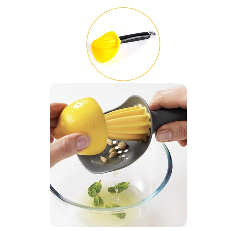 Juicer buah Manual portabel tekan kecil multi-fungsi pemisah Lemon dan jeruk jeruk Lemon parut jus buah alat dapur