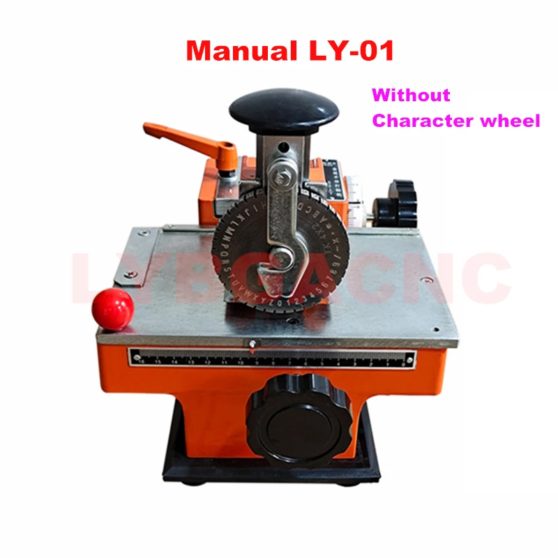 Semi-automatic manual nameplate marking machine metal aluminum labeling coding numbers letters label printer machine