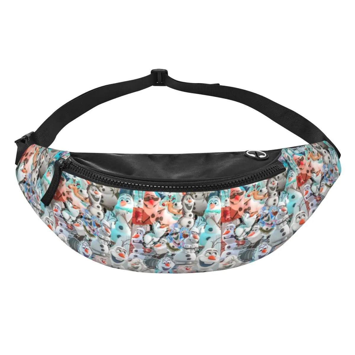 

Custom F-Frozen Cartoon Fanny Pack Women Men Casual Crossbody Waist Bag for Traveling Phone Money Pouch