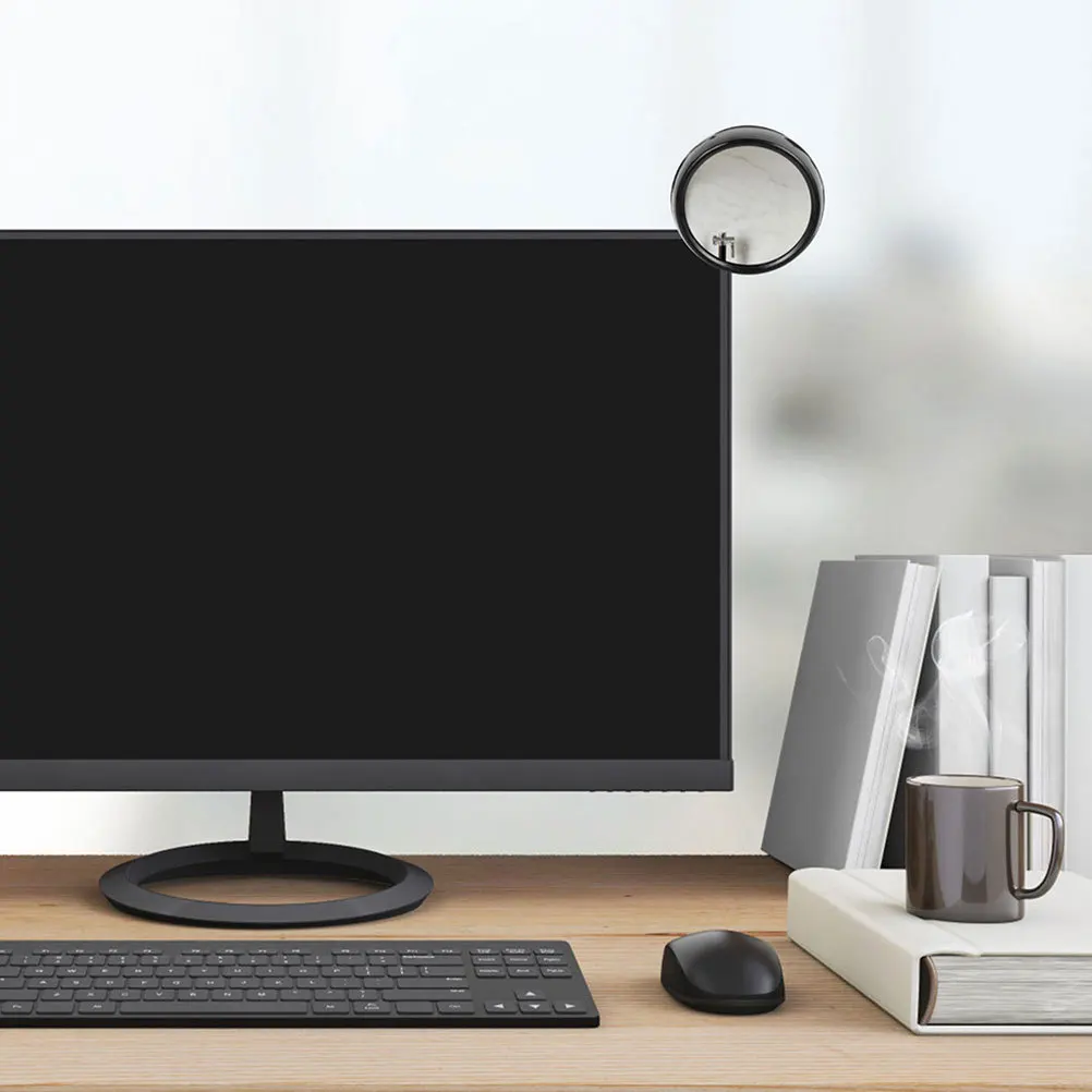 4 قطع مشبك على مرآة محدبة للمكتب والمكتب وتعزيز الرؤية وبناء سهل التركيب وحجم صغير #3