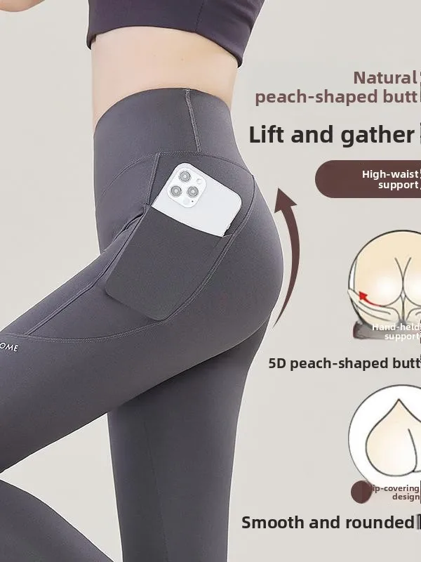 ハイウエスト秋冬ヨガパンツ レディース アウター 補正下着 お腹引き締め ヒップアップ 九分丈パンツ