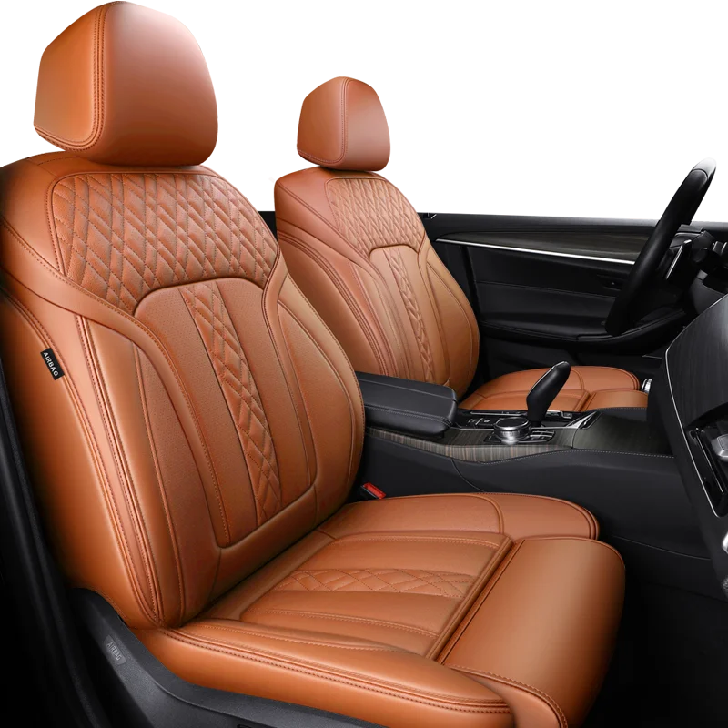 Custom Fit Car Accessories Seat Covers For 5 Seats Full Set Middle Perforated Leather Specific For Bmw 7 5 3 1 Series X5 X3 X1