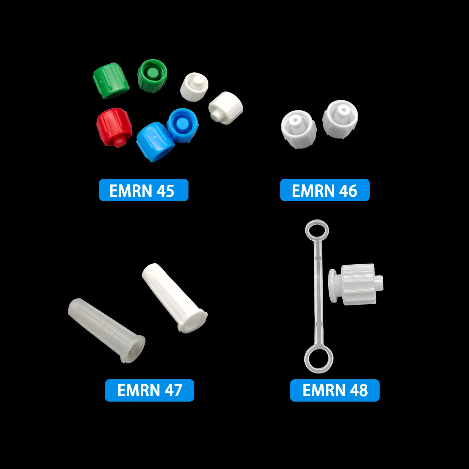 500 szt. męskich zaślepek Luer z otworem na złącze Luer Lock, męskie zaślepki Luer z otworem, do zastosowań medycznych i laboratoryjnych, jednorazowe