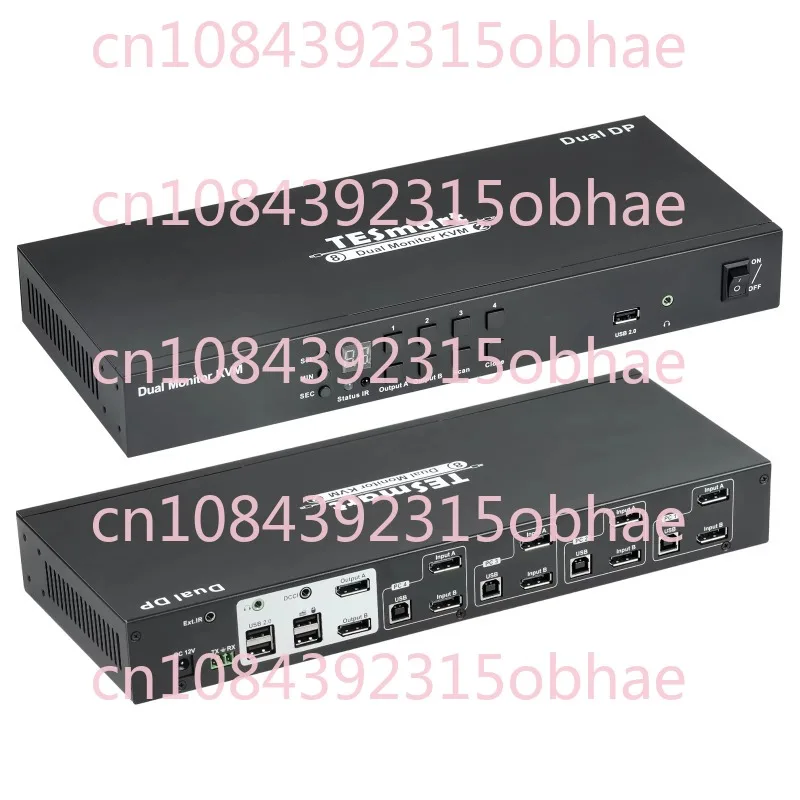 

TESmart Dual Port TWO Displayport KVM Switch 4K 60Hz KVM Keyboard Mouse for PC Linux USB KVM DP Switcher Displayport 8 in 2 Out