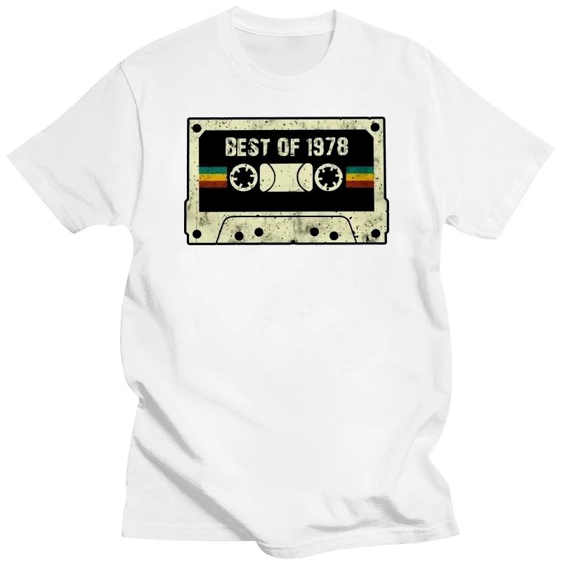 Best Vintage Of 1978 T-Shirts Men Graphic T Shirt Short Sleeve 43nd Birthday Gift Mixtape Cassette Tshirt Cotton Tee Top Clothes