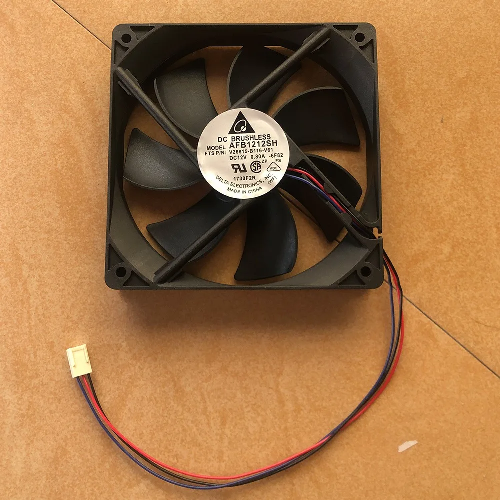 Cooler Fan AFB1212SH 12025 DC 12V 0.80A Cooling Fan 120X120X25mm Double Ball Bearing 3400 Rpm 113Cfm Fan for Mining