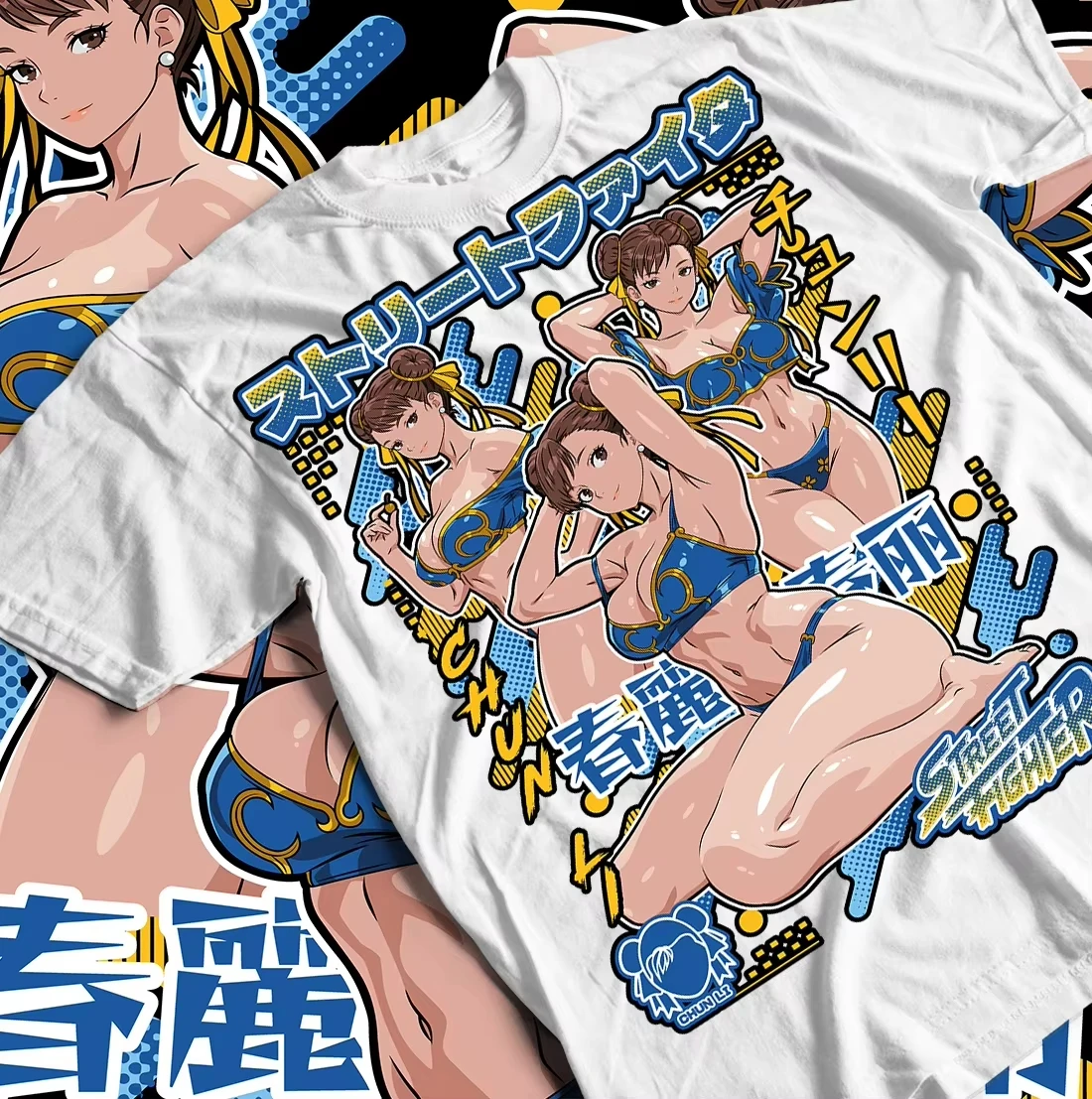 Chun Li T-shirt Street Fighter Vs King of Fighters Snk WAIFU 2026 Merch T shirt Cotton Unisex Men‘s Women's T-Shirts Y2k Fan Tee